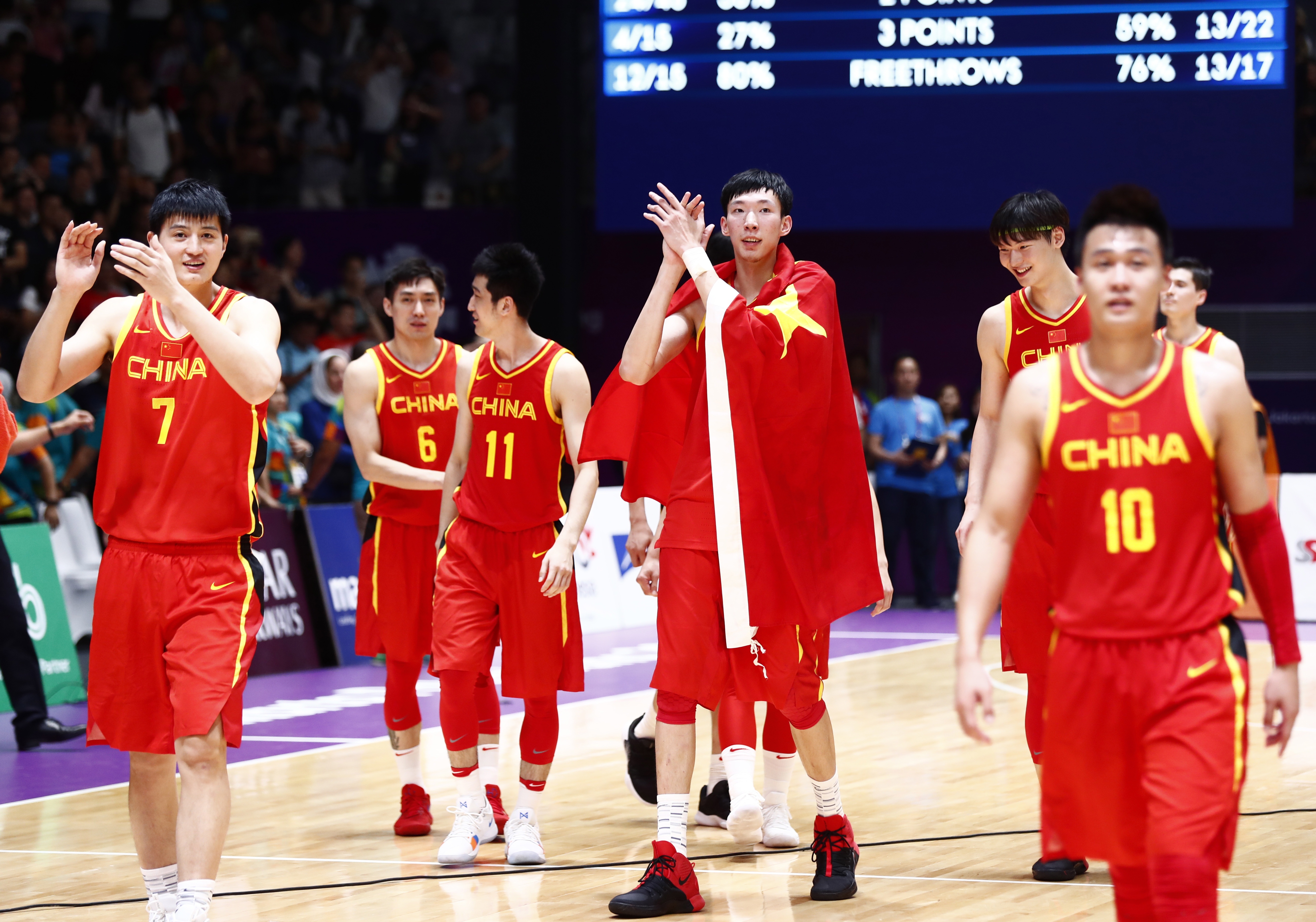 上一次亚运会夺冠是2018年!中国男篮16分逆转伊朗!周琦15+11